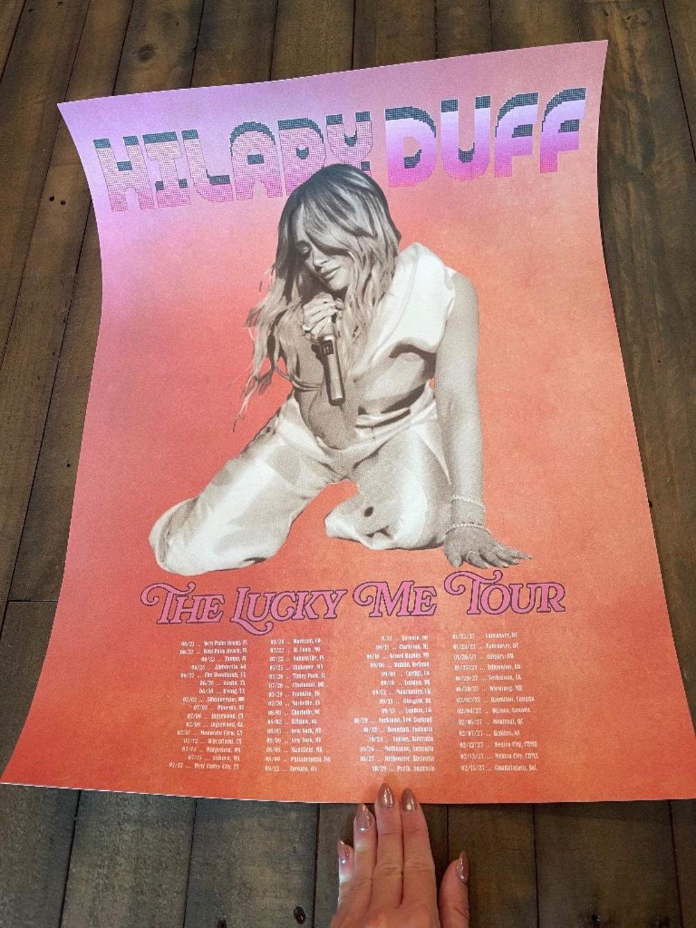ORIGINAL Hilary Duff Luck or Something Concert Tour Poster 2026 18x24